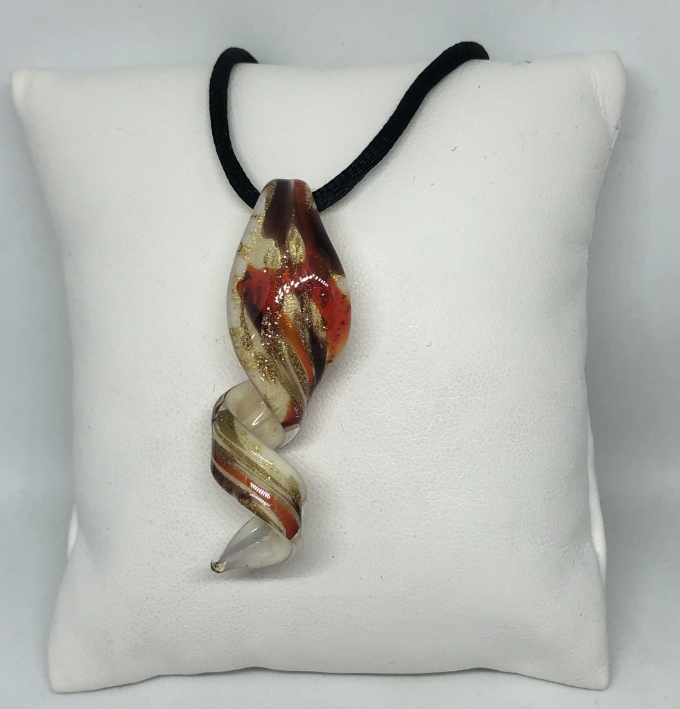Pendentif- petit-coeur-en verre de Murano- bijoux- authentiqué