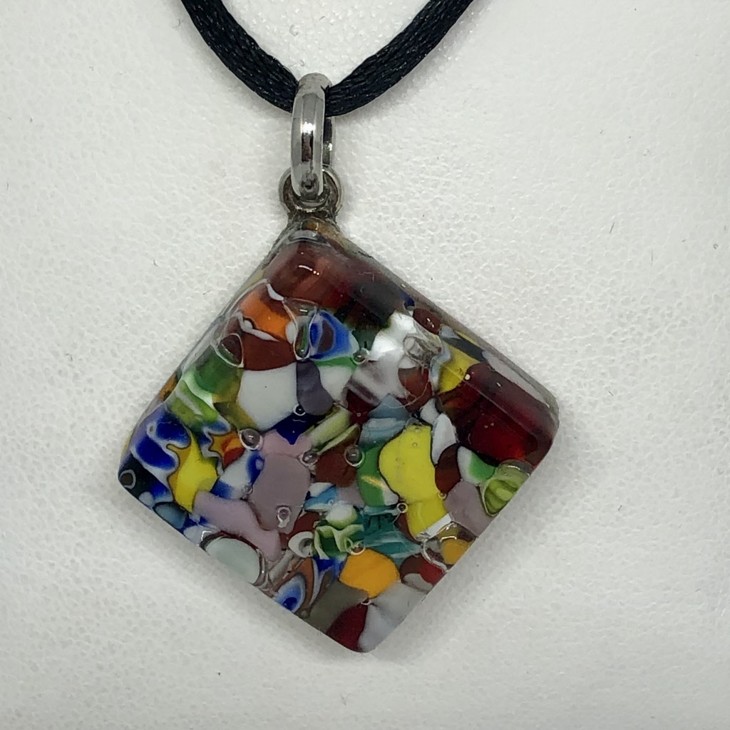 Collier Chaîne En Verre De Murano Original - Bijou Unique Fait Main (Italie)